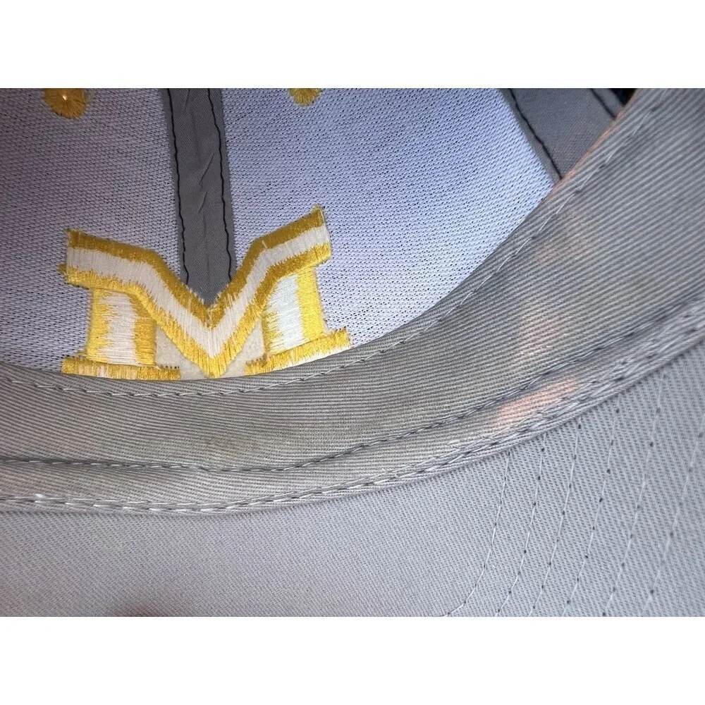Captivating Headwear vintage Michigan Wolverines blue cap embroidered adjustable